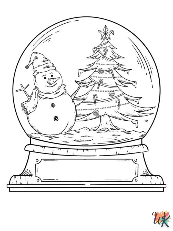 coloriage Une Boule à Neige  pour enfants