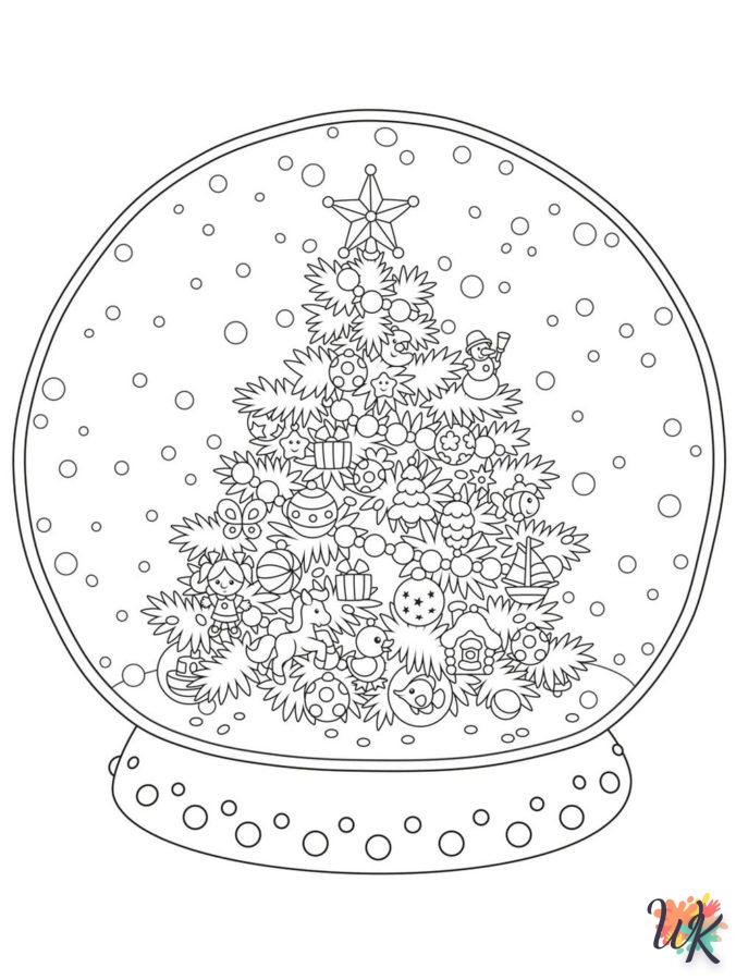 coloriage Une Boule à Neige  licorne en ligne gratuit à imprimer