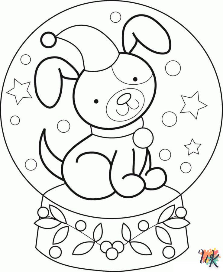 coloriage Une Boule à Neige  pour enfant à imprimer 2