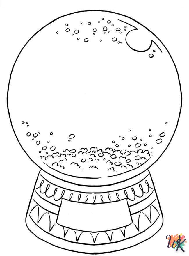 coloriage Une Boule à Neige  à imprimer a4