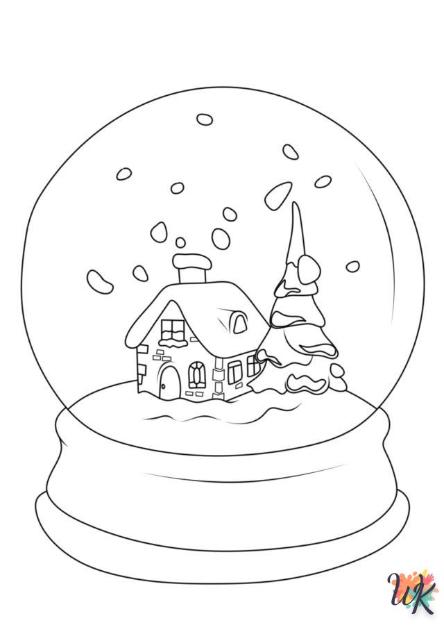 coloriage Une Boule à Neige  à imprimer gratuitement pdf 1