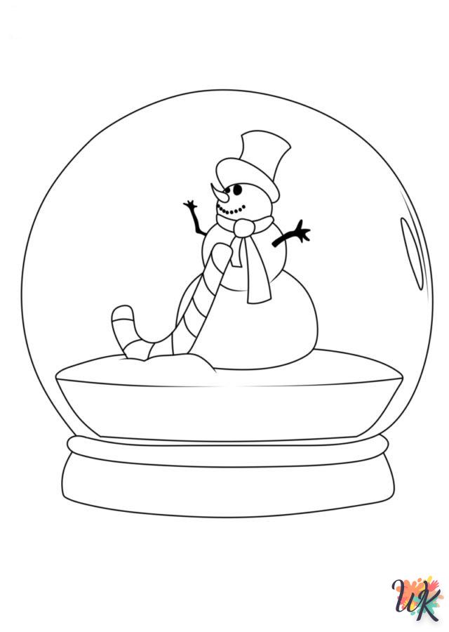 coloriage Une Boule à Neige  enfant 3 ans a imprimer