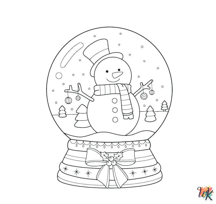 coloriage Une Boule à Neige  à colorier en ligne gratuit 1