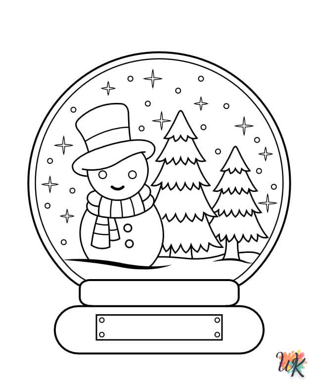 coloriage Une Boule à Neige  gratuit en ligne