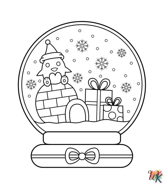 coloriage Une Boule à Neige  pour enfant de 6 ans