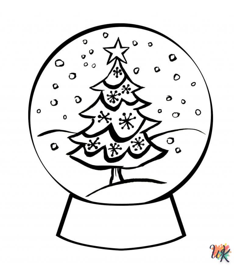 coloriage Une Boule à Neige  à imprimer gratuit 2