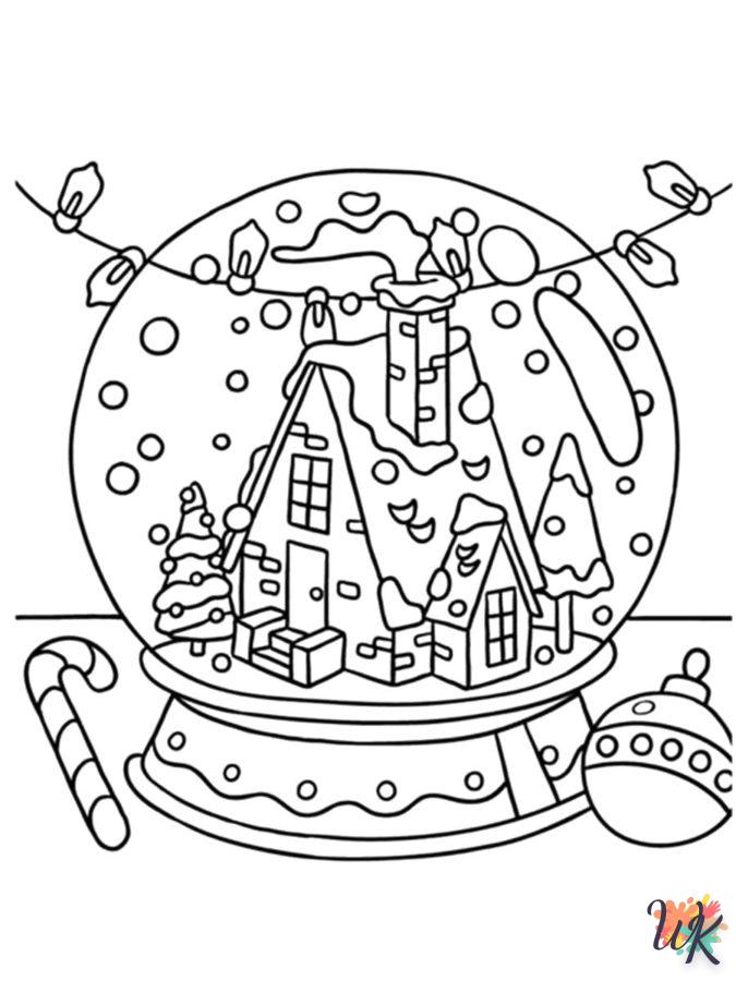 coloriage Une Boule à Neige  pour enfants a imprimer gratuit 3