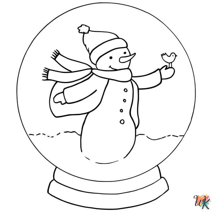 coloriage Une Boule à Neige  pour enfants a imprimer 1