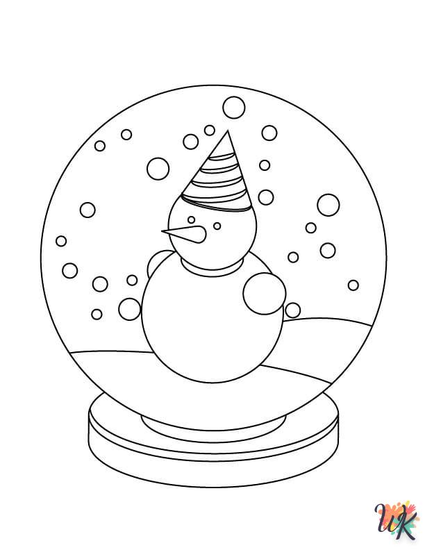 coloriage Une Boule à Neige  a imprimer gratuit 2