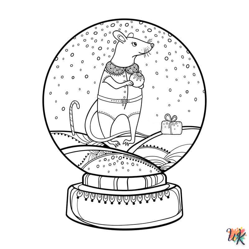 coloriage Une Boule à Neige  en ligne à imprimer