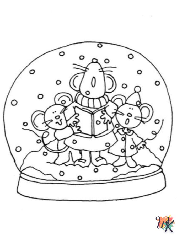 coloriage Une Boule à Neige  à imprimer pour enfant de 3 ans