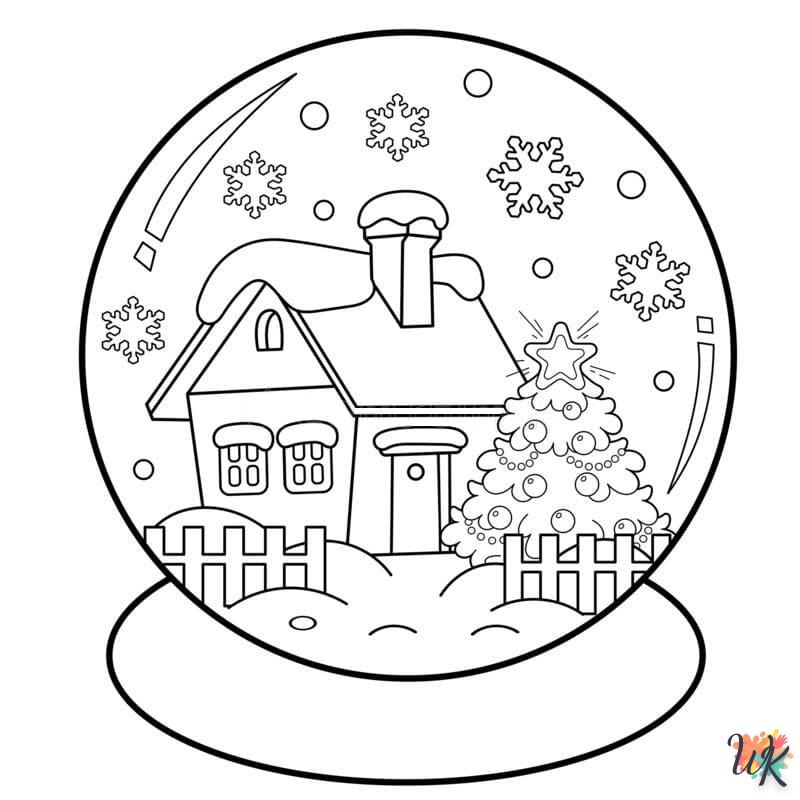 coloriage Une Boule à Neige  à imprimer gratuitement 1