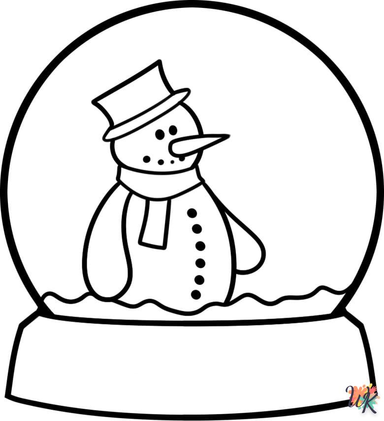 coloriage Une Boule à Neige  a imprimer gratuit 1