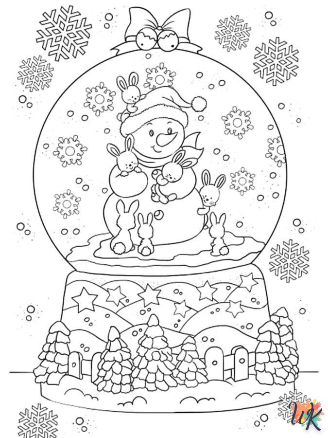 coloriage Une Boule à Neige  pour enfants a imprimer gratuit