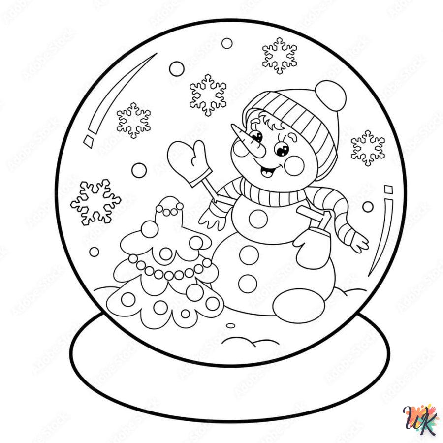 coloriage Une Boule à Neige  à imprimer gratuitement pdf