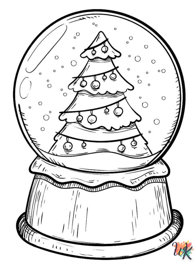 coloriage Une Boule à Neige  à numéro adulte en ligne gratuit