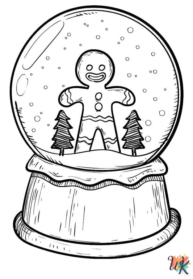 coloriage Une Boule à Neige  pour enfant gratuit