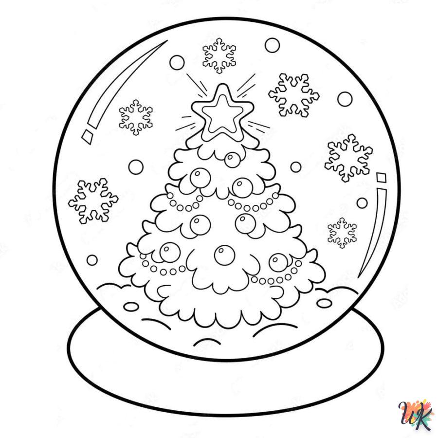 coloriage Une Boule à Neige  à imprimer gratuit 1