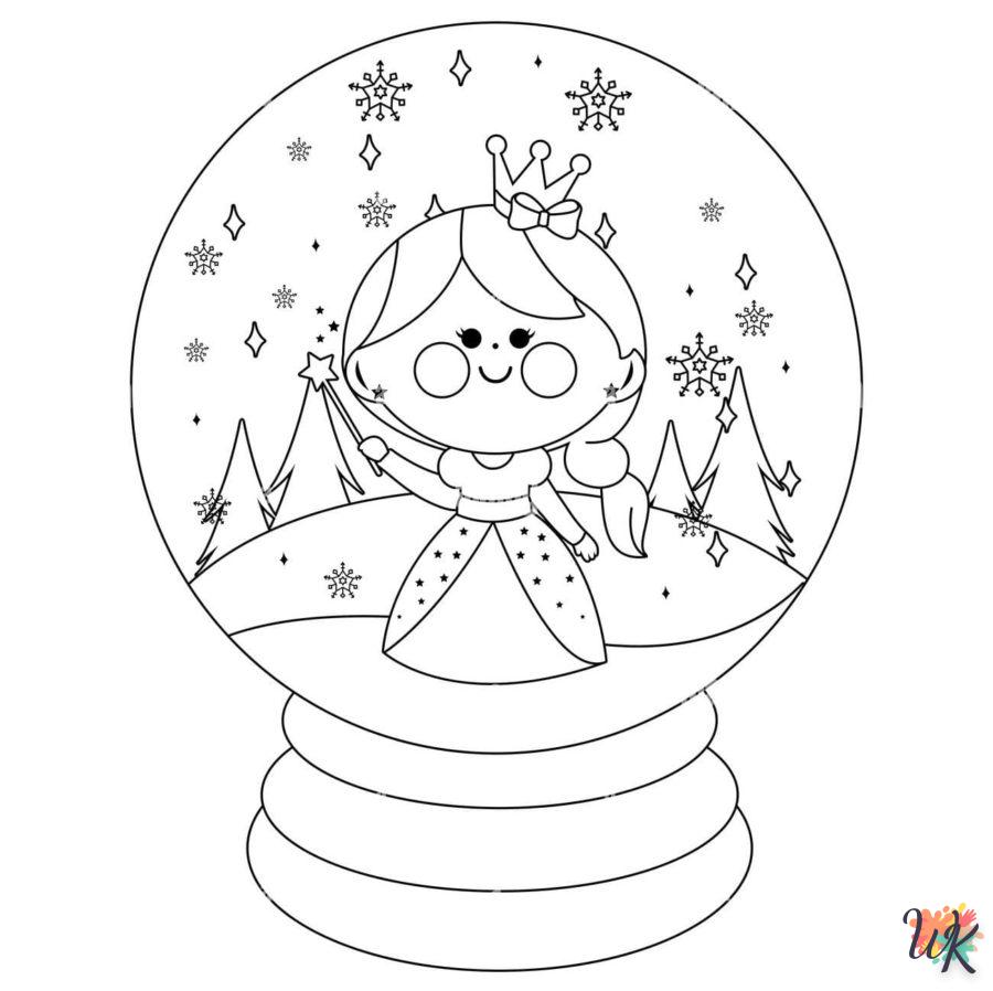 coloriage Une Boule à Neige  a imprimer gratuit