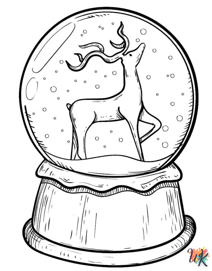 coloriage Une Boule à Neige  à imprimer pdf 1