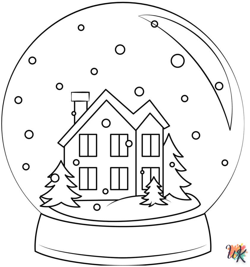 coloriage Une Boule à Neige  enfant 8 ans a imprimer