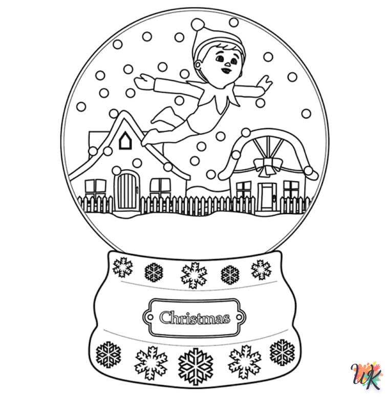 coloriage Une Boule à Neige  à imprimer gratuit 3