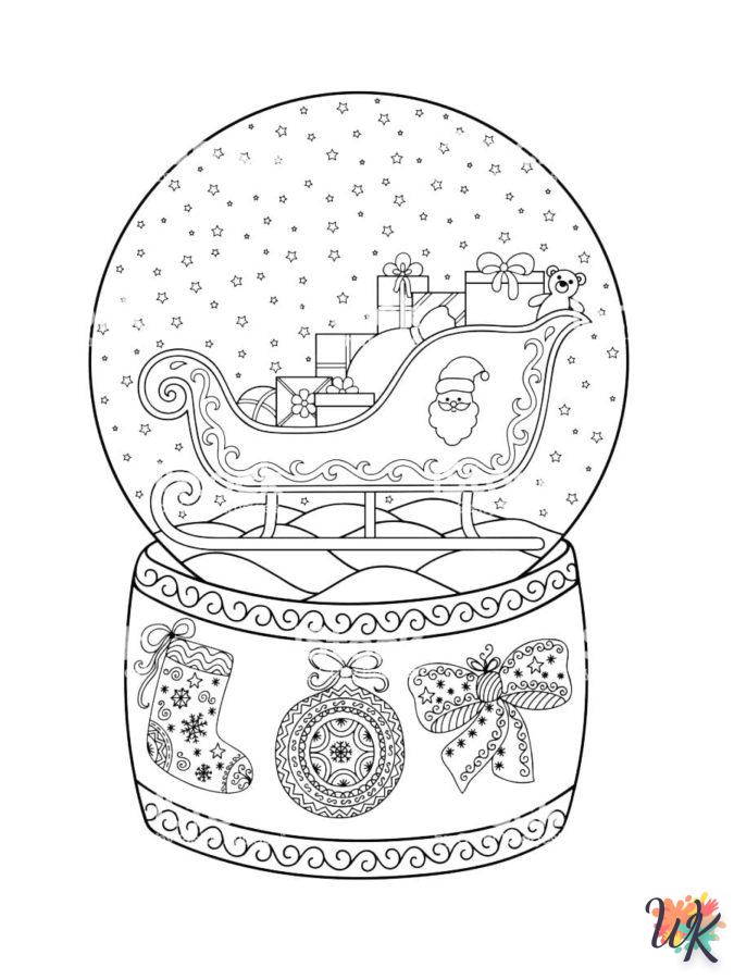 coloriage Une Boule à Neige  gratuit à imprimer