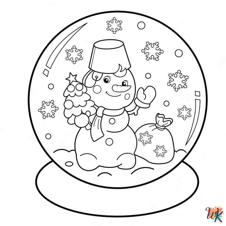 coloriage Une Boule à Neige  pour enfant a imprimer gratuit