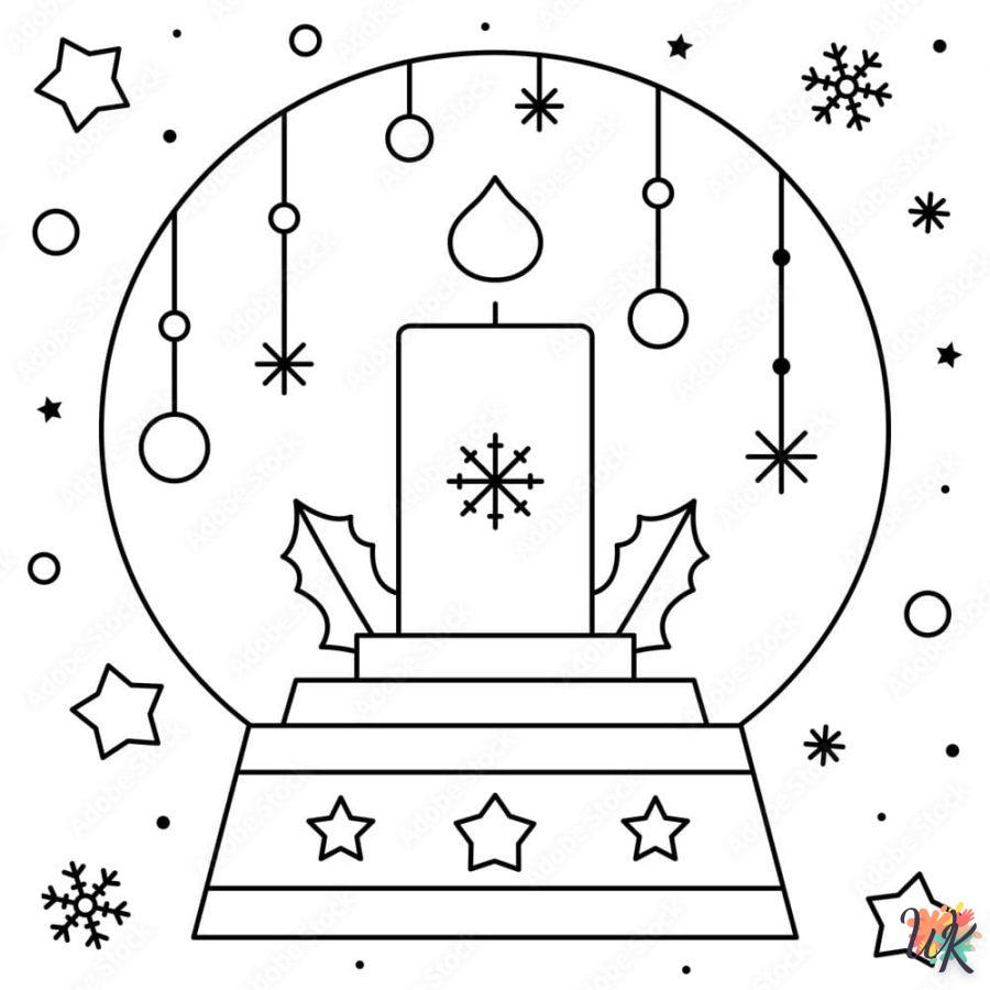 coloriage Une Boule à Neige  à imprimer pdf gratuit