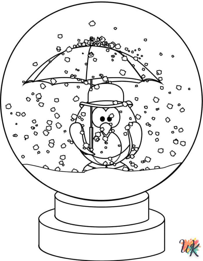 coloriage Une Boule à Neige  à imprimer pdf