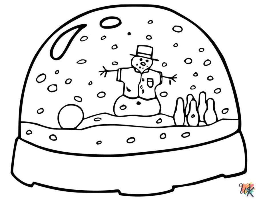 coloriage Une Boule à Neige  en ligne adulte gratuit 1