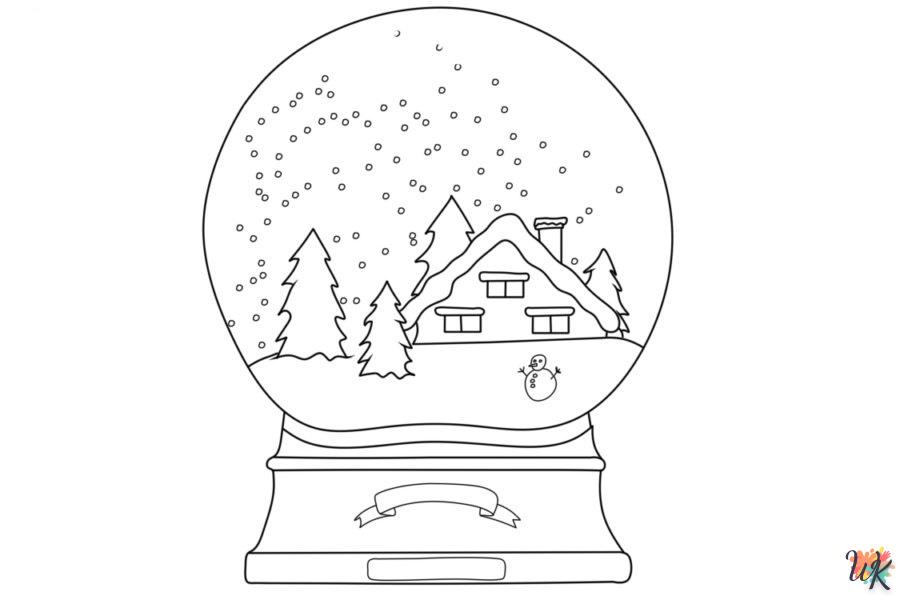 imprimer coloriage Une Boule à Neige  pour enfant