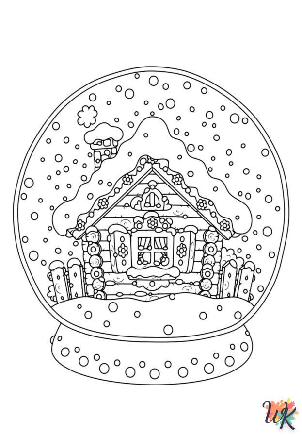 coloriage Une Boule à Neige  à imprimer gratuit