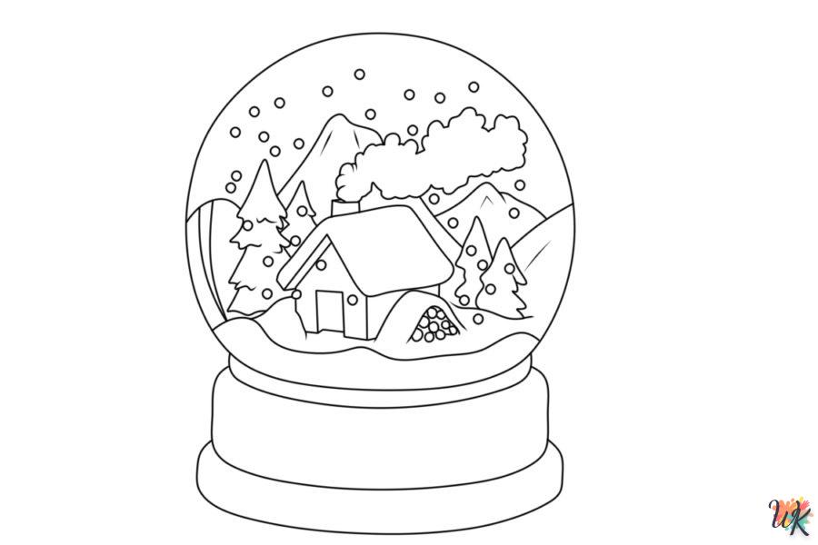 coloriage Une Boule à Neige  à imprimer pour enfant de 10 ans