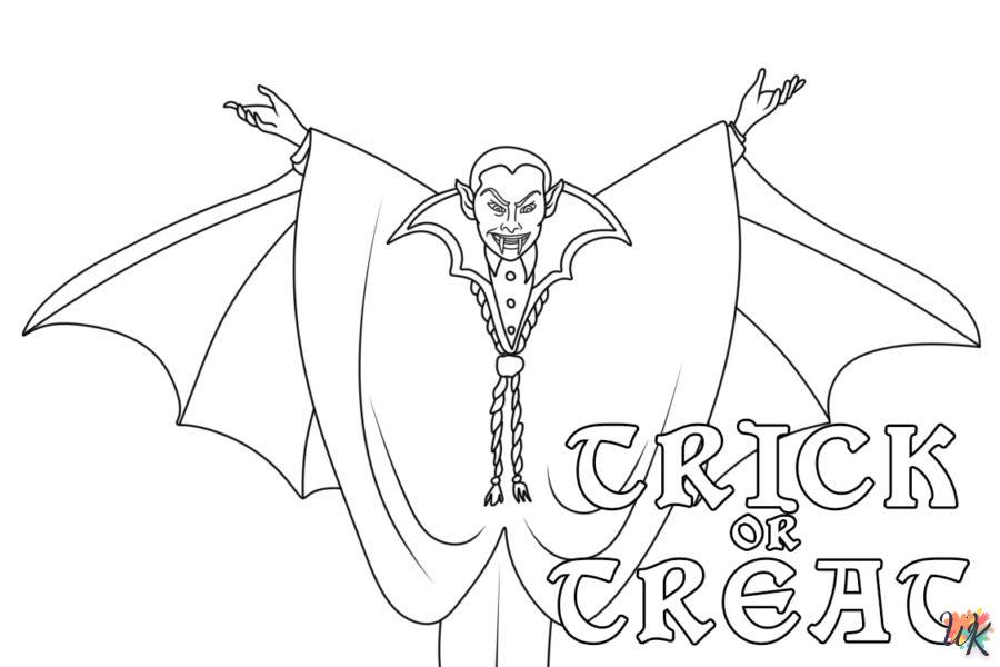 coloriage Vampire  educatif pour enfant 3