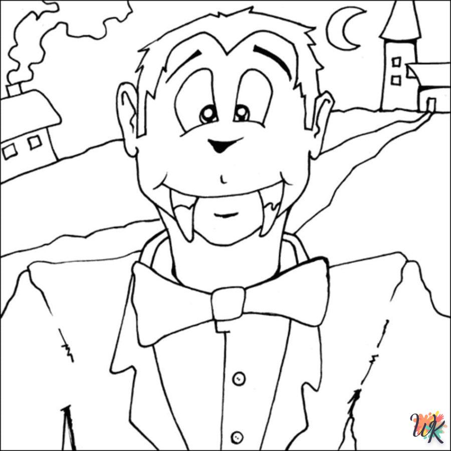 coloriage Vampire  pour enfant de 7 ans 1