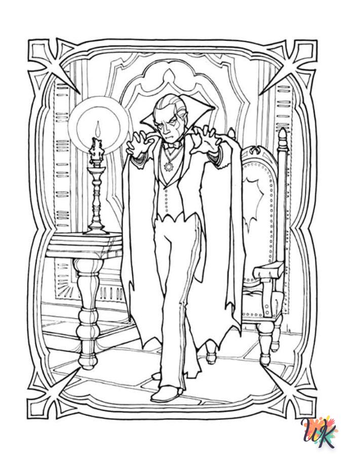 coloriage Vampire  a imprimer pour enfant de 4 ans 1