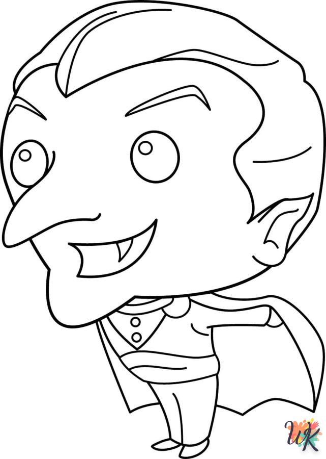 coloriage Vampire  d'enfant a imprimer 1