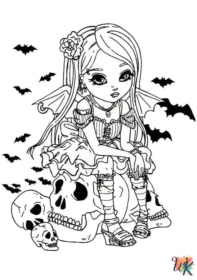 coloriage Vampire  de noël gratuit à imprimer en ligne 2