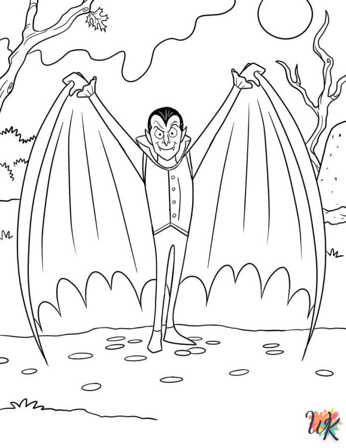 coloriage Vampire  enfant à imprimer pdf 2