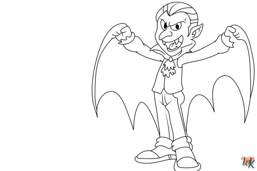 coloriage Vampire  à imprimer pour enfant de 7 ans