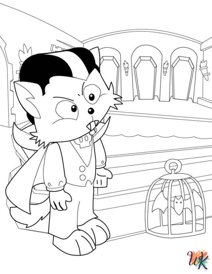 coloriage Vampire  a imprimer enfant 6 ans 1