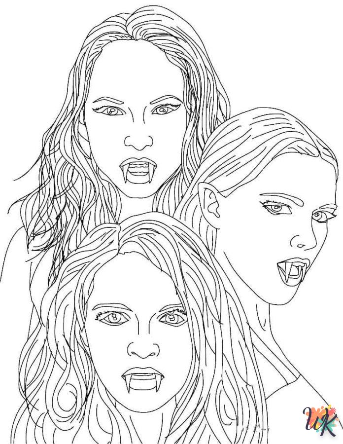 image de coloriage Vampire  pour enfant