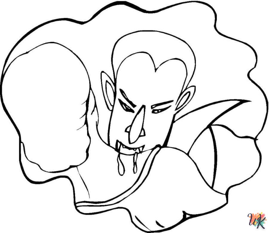 coloriage Vampire  à imprimer pour enfant de 10 ans