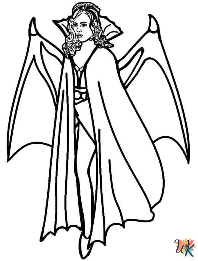 coloriage Vampire  à imprimer pour enfant de 3 ans 1