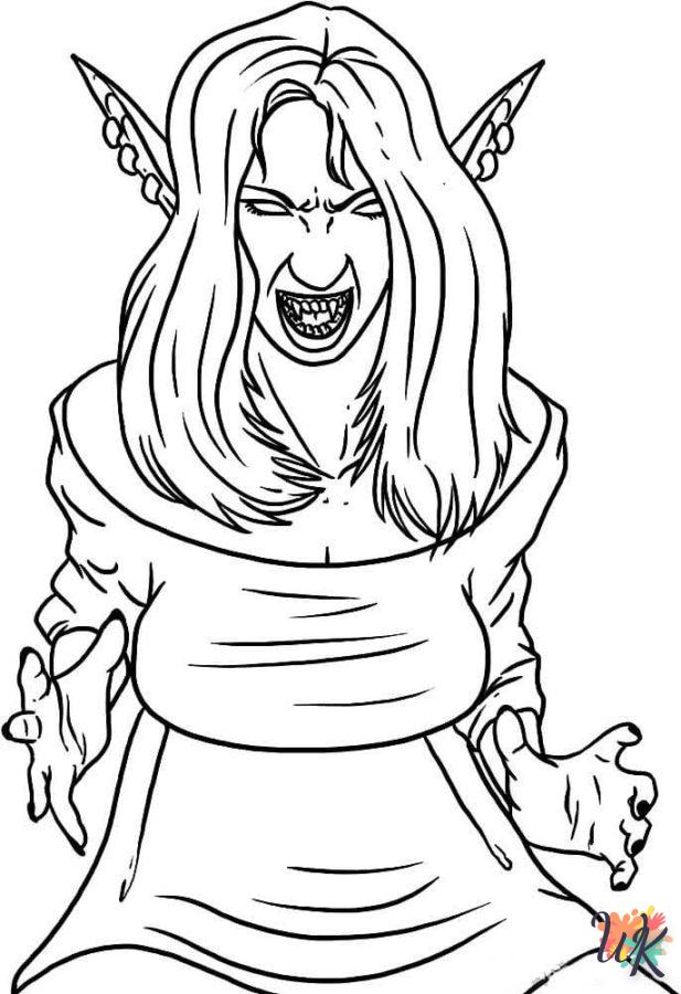 coloriage Vampire  pour enfant gratuit 1