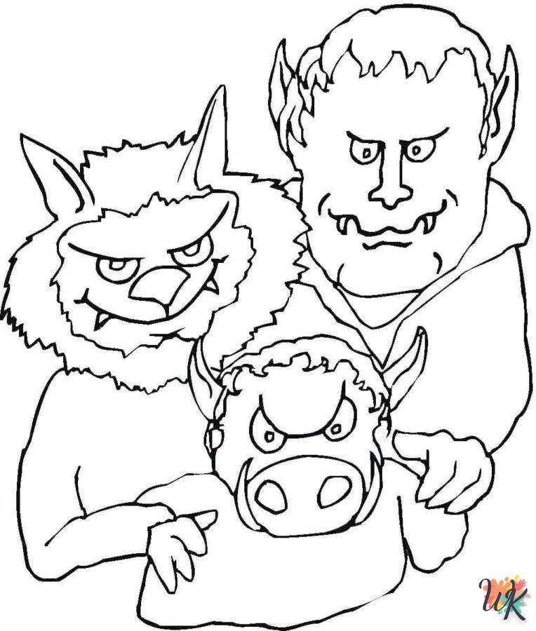 coloriage Vampire  enfant à imprimer 1