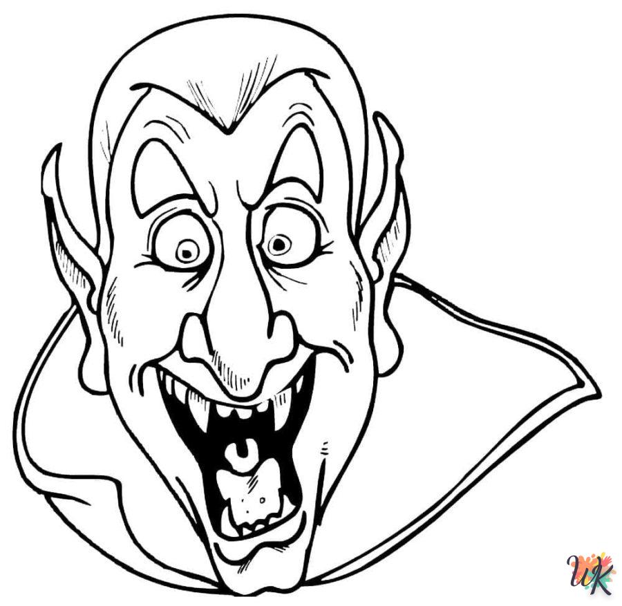 coloriage Vampire  enfant à imprimer pdf 1