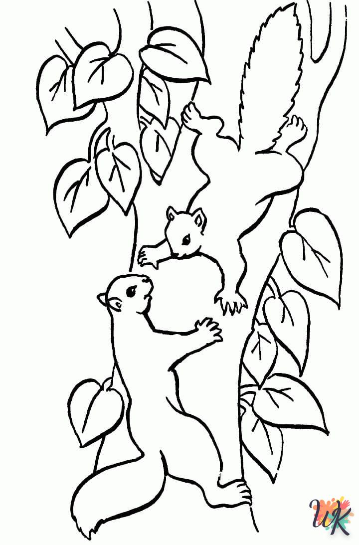 coloriage Écureuil  en ligne gratuit