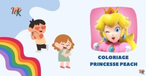 Coloriage Princesse Peach à imprimer gratuit pour fans